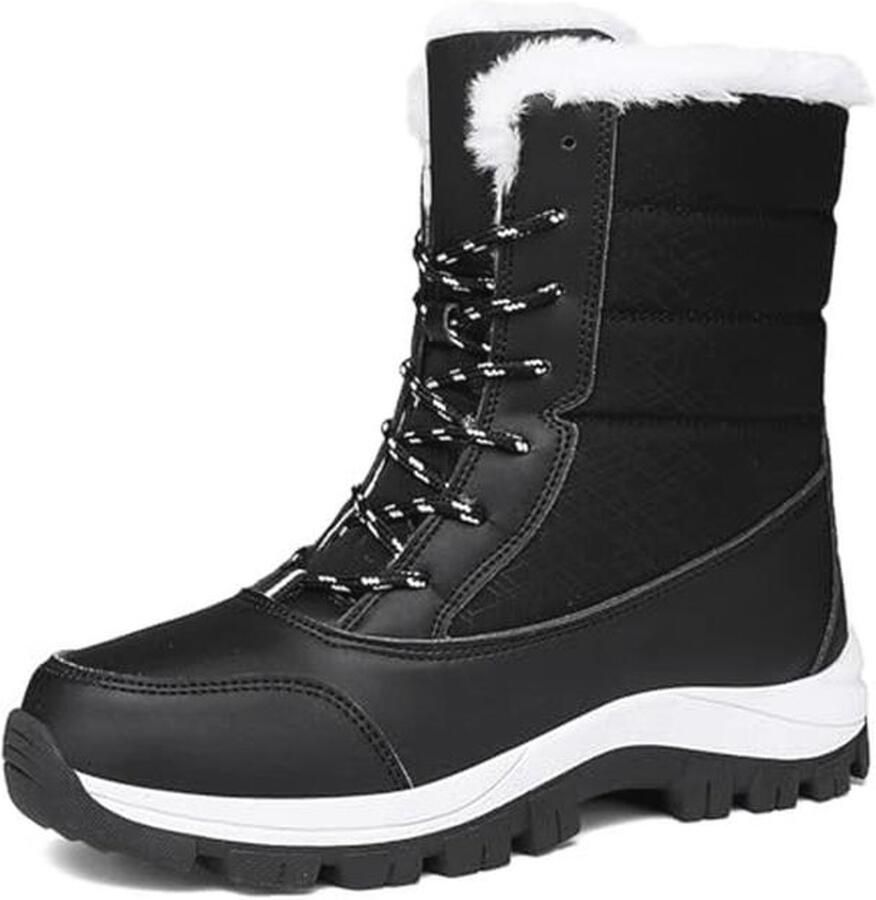 Winterlaarzen voor dames comfortabele waterdichte sneeuwlaarzen met antislip en warme voering
