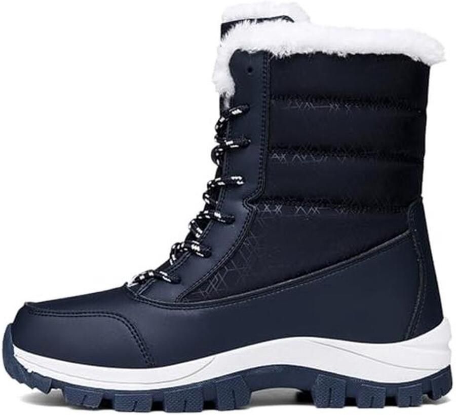 Winterlaarzen voor Dames Warm Gevoerd Waterdicht en Antislip Schoenen voor Sneeuw en Trekking )