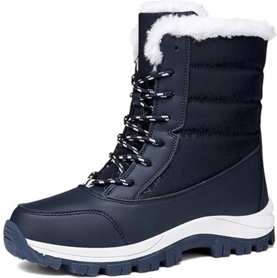 Winterlaarzen voor Dames Warm Gevoerd Waterdicht en Antislip Schoenen voor Sneeuw en Trekking )