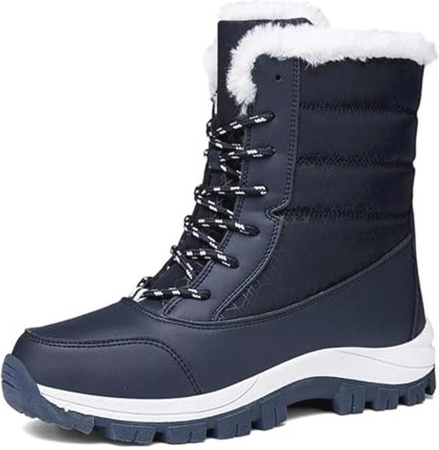 Winterlaarzen voor Dames Warm Gevoerd Waterdicht en Antislip Schoenen voor Sneeuw en Trekking )