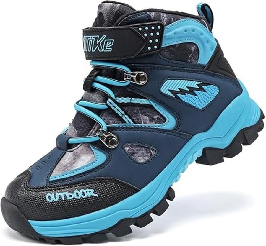 Winterlaarzen voor Jongens Gevoerde Waterdichte Sneeuw- en Wandelschoenen