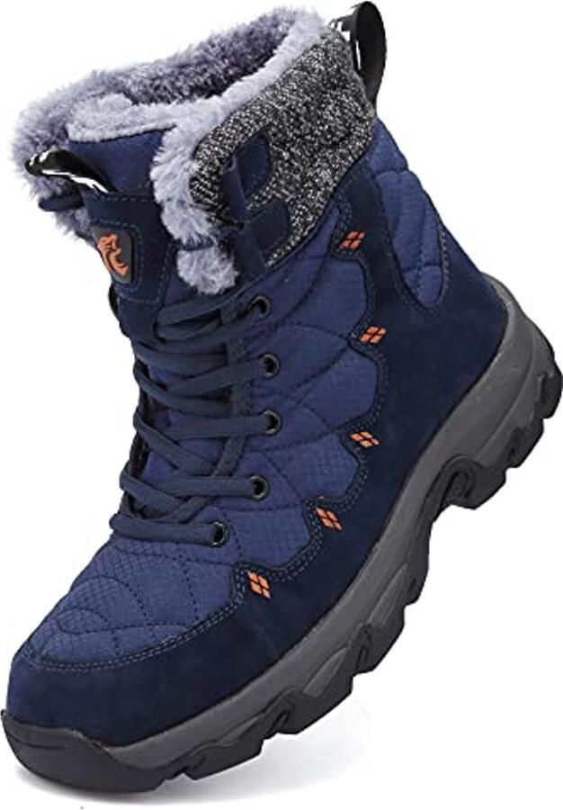 Winterlaarzen Warm Voor en Bont Gevoerde Waterdichte Enkellaarsjes voor Trekking en Hiken