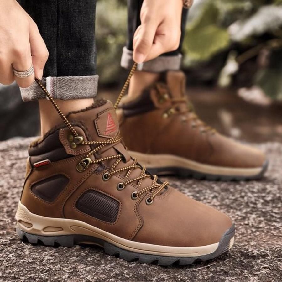 Winterlaarzen Waterdicht Gevoerde Wandelschoenen Trekkingschoenen Synthetisch Bovenwerk Comfortabel en Warm Onderhoudsvriendelijk