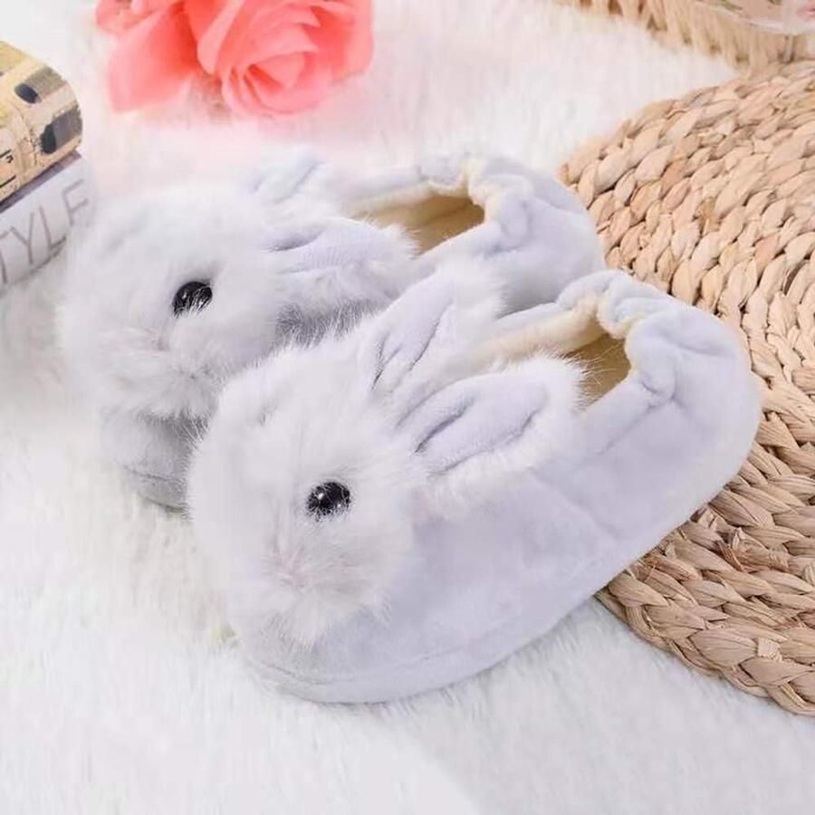 Winterpantoffels voor kinderen en pantoffels pluche katoen warme zachte comfortabele pantoffels pluizige antislip slippers - Foto 2