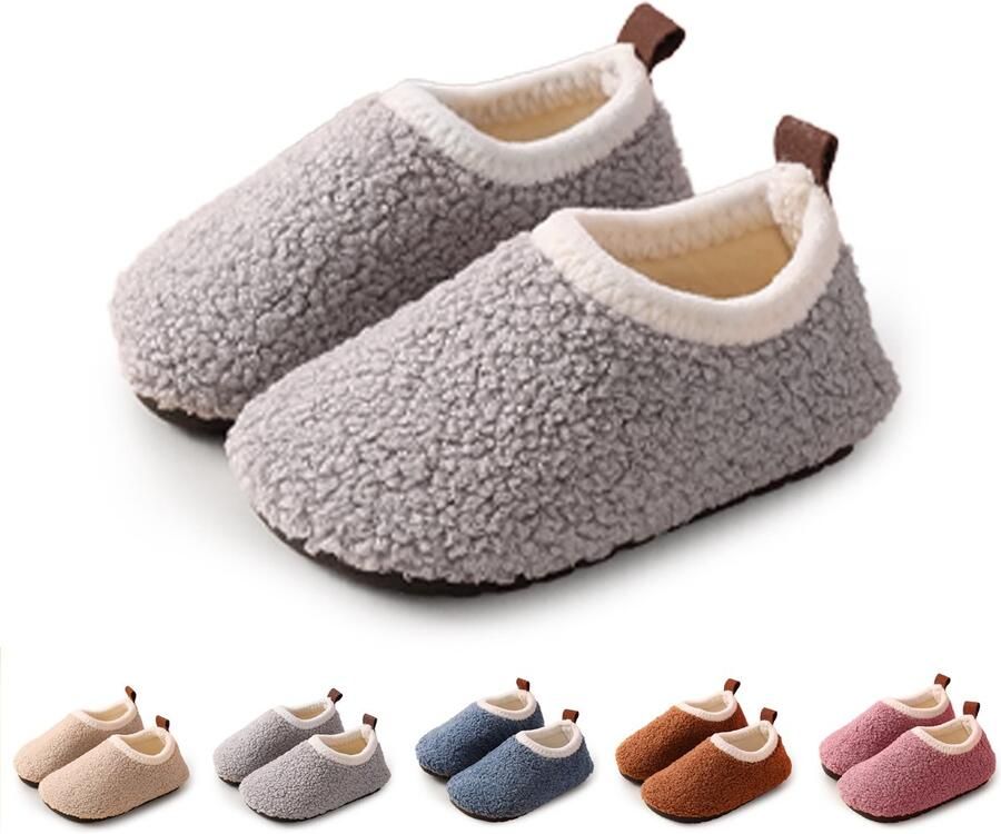Winterpantoffels voor kinderen van katoen Antislip pantoffels voor binnenshuis Zachte pluche pantoffels voor thuis Verdikte herfst- en winterkatoenen schoenen binnenlengte (De maten vallen klein)