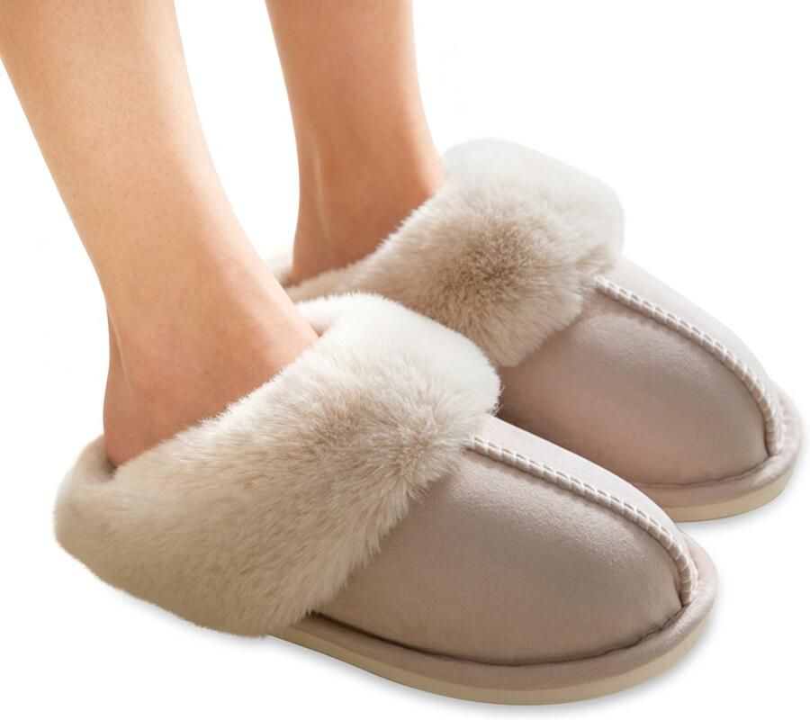 Winterpantoffels voor thuis M Pluche pantoffels voor en Antislip warme pantoffels voor binnen Stille pantoffels Warme dikke bontpantoffels voor thuis in de herfst en winter Katoenen schoenen