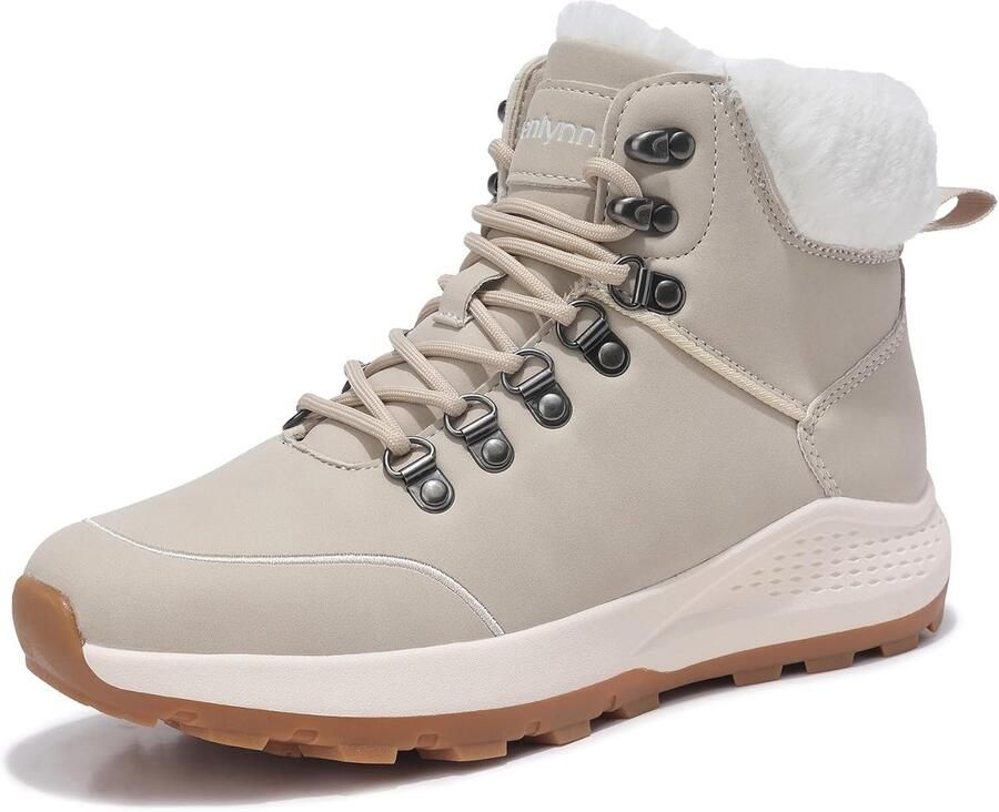 Winterschoenen voor Dames Beige 37 EU Thermische Sneeuwlaarzen voor Outdoor en Trekking