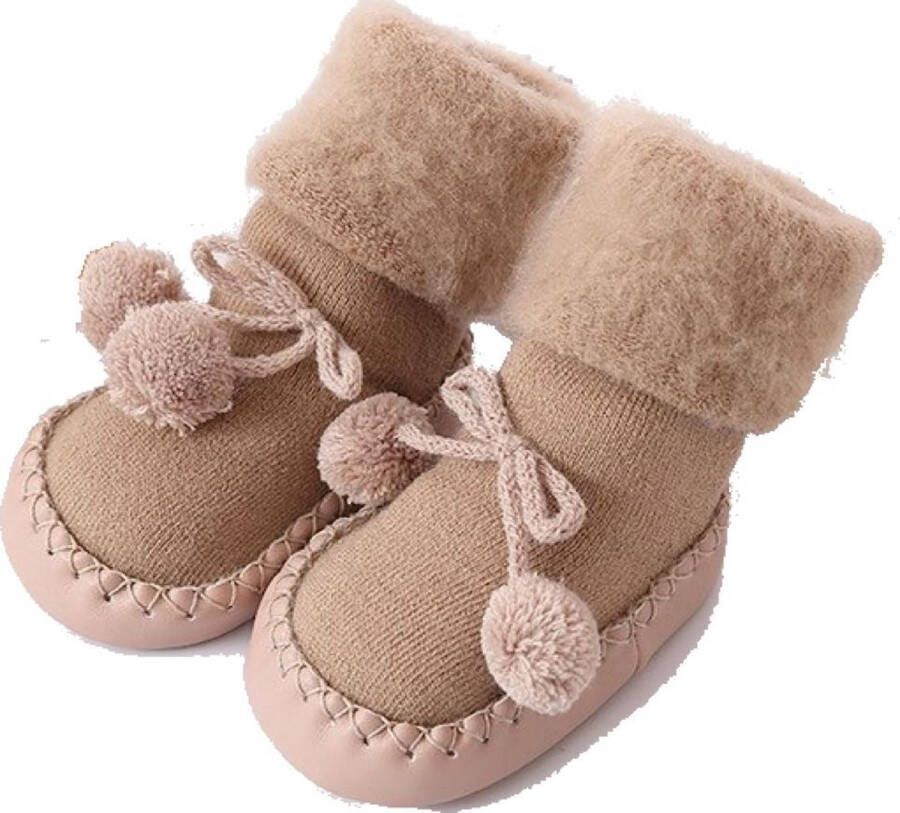 Merkloos Sans marque Winterschoentjes voor baby's Winter slofjes Wintersloffen Babyschoentjes Bruin - Foto 1