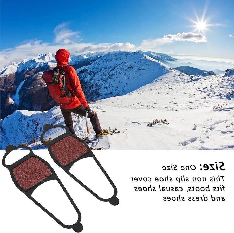 Wintersneeuwschoenen met Antislip Grof Zand en Rubberen Spikes voor en Ideaal voor IJs Sneeuw Wandelen en Jagen met Optimale Grip en Comfort