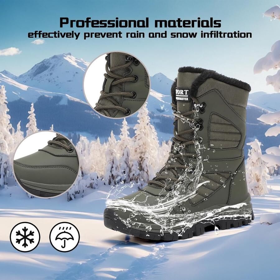 Winterstiefel dames 36-42EU vloeibare voering warmtebescherming ideale wandelschoenen voor sneeuw ShopVlot - Foto 1