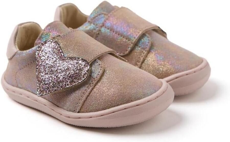 Witte Babysneakers van Leer met Hartdetails en Flexibele Zool