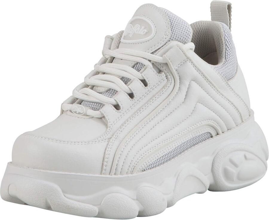 Witte Crème Grijze Veterschoenen voor Dames Comfortabele Stijlvolle Sneakers
