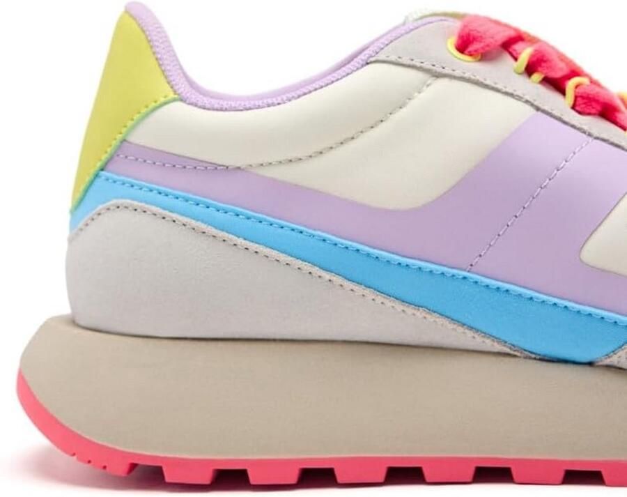 Witte Dames Sneakers met Kleurrijke Details