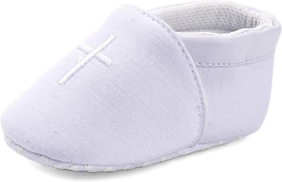 Witte Doopschoenen met Zachte Zool voor Baby en Ceremonie en Kruipschoenen