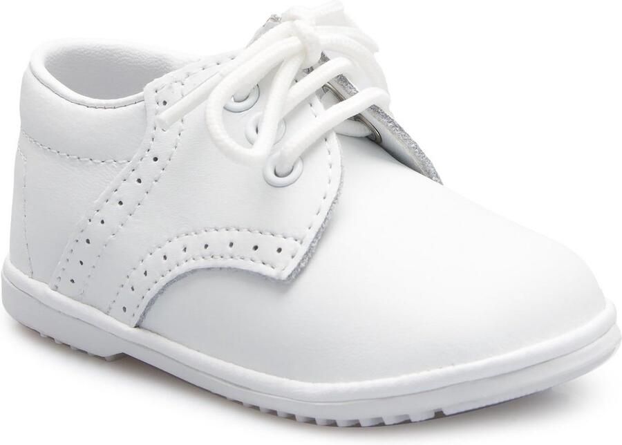 Witte Doopschoenen voor Baby Jongen Elegante Ceremonie Schoentjes voor Zuigeling