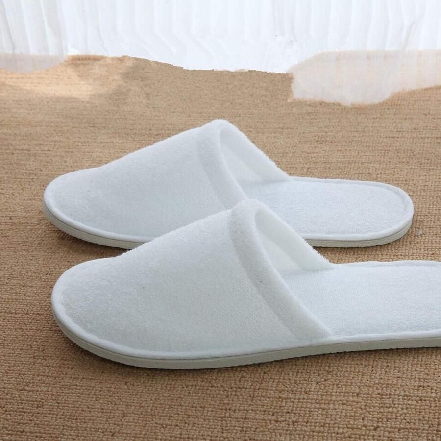 Witte Gastenslippers Hotelslippers 8 Paar Wellness Slippers Zachte Badslippers Voor Hotel- Sauna- Spa & Gasten