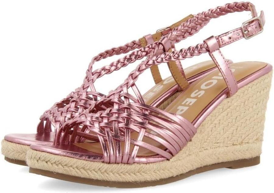 Witte leren sleehak sandalen dames met plateauzool en enkelbandje