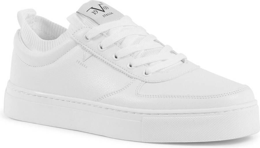 19v69 Italia Witte Leren Sneakers White Heren