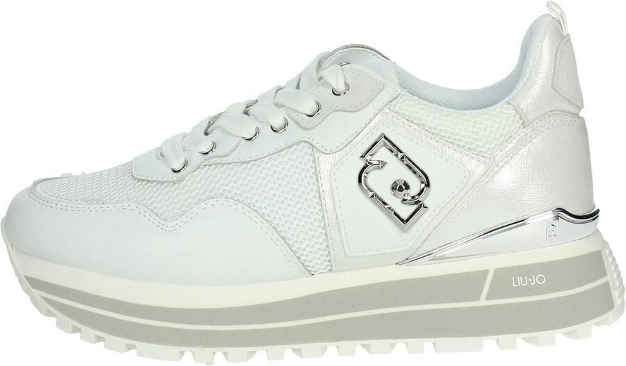 Witte Platform Sneaker voor Dames Comfortabele Sportieve Leren Damessneaker