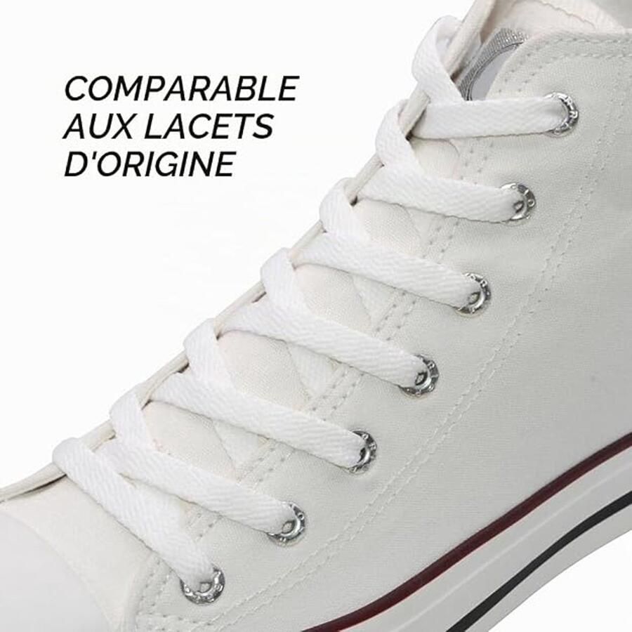 Witte platte veters lang Geschikt voor sportschoenen platte schoenen sneakers casual schoenen hardloopschoenen