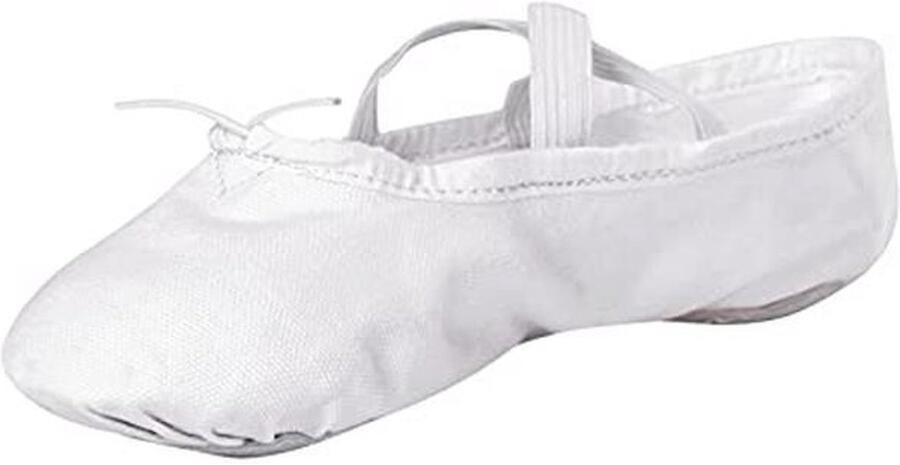 Witte Slippers voor Meisjes Canvas Dansschoenen en Yoga Pantoffels