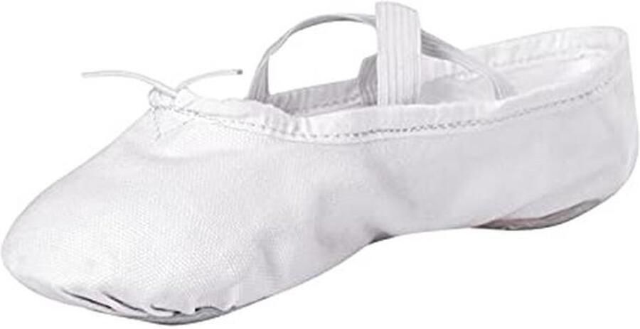 Witte Slippers voor Meisjes Canvas Dansschoenen en Yoga Pantoffels
