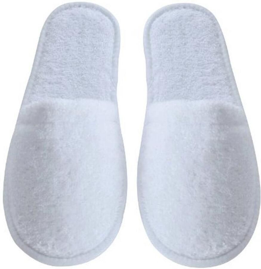 Witte Turkse Badstof Slippers voor Dames Perfect voor Spa en Thuis