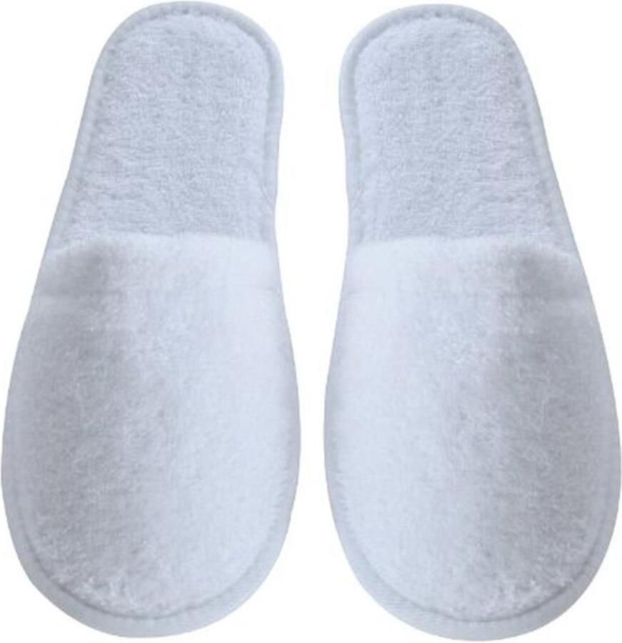 Witte Turkse Badstof Slippers voor Dames Perfect voor Spa en Thuis