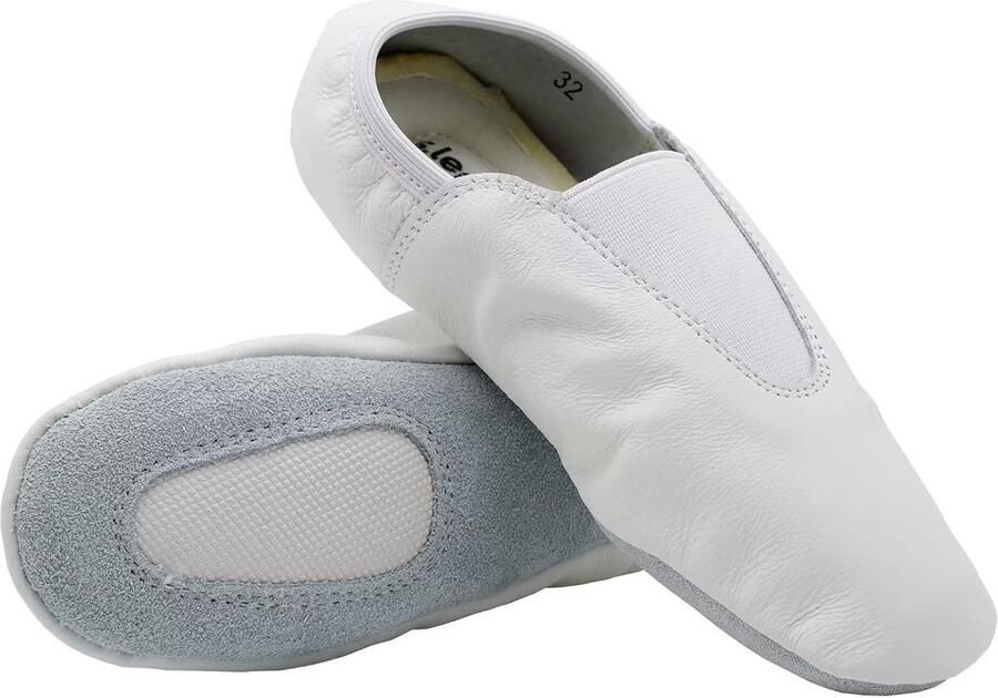 Witte Turn- en Gymnastiekschoenen voor Kinderen en Meisjes van Kunstleer