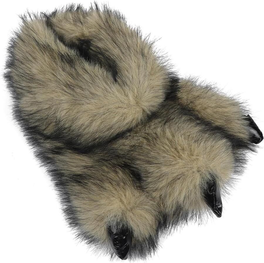 Wollen Fluffy Slippers voor nen en met Antislip Zool Cosplay Kostuum Schoenen in Dierlijke Ontwerpen