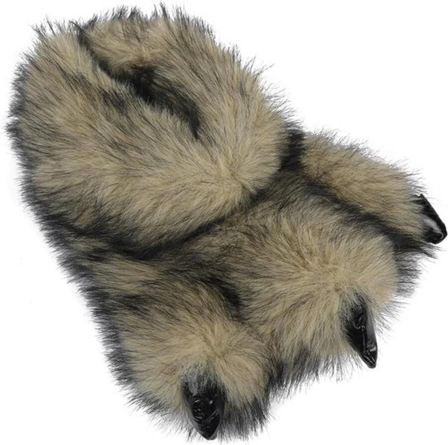 Wollen Fluffy Slippers voor nen en met Antislip Zool Cosplay Kostuum Schoenen in Dierlijke Ontwerpen