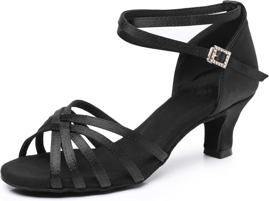 Women's Professional Latin Modern Tango Salsa Dance Shoes for Women Ballroom Party Dance Practice Performance Shoes - Foto 1