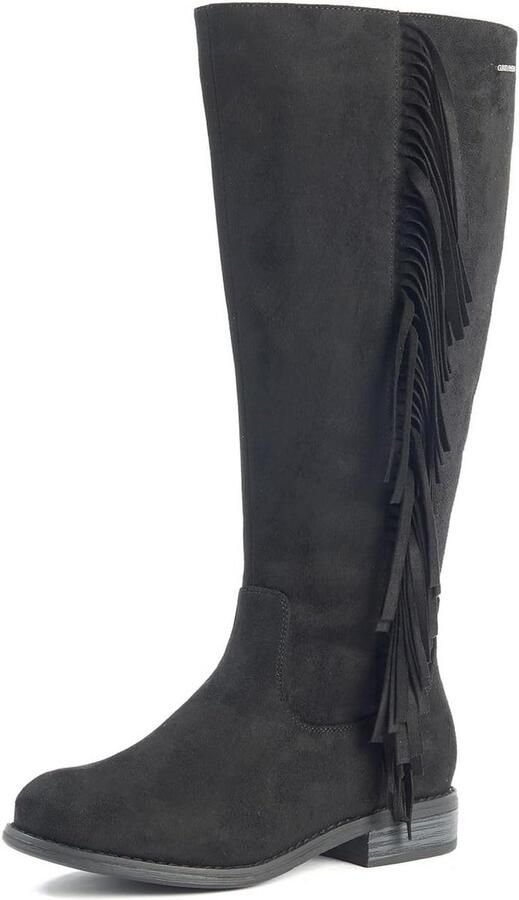 XL laarzen met brede kuit model Aiyana. Zwart24