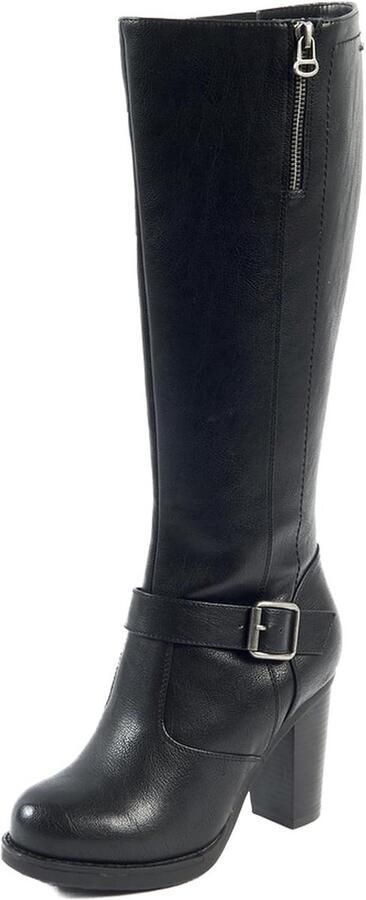 XL Zwarte Laarzen met Brede Kuit voor Dagelijks Comfort