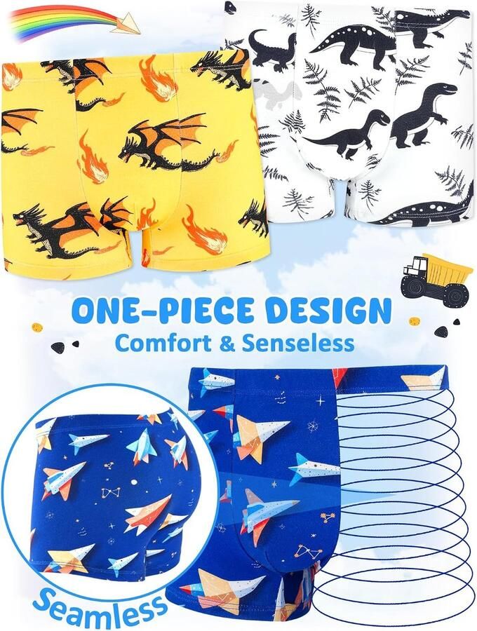 Zacht Katoen Zonder Label Slipjes voor Peuters Comfortabel Ademende Boxershorts 6-Pack