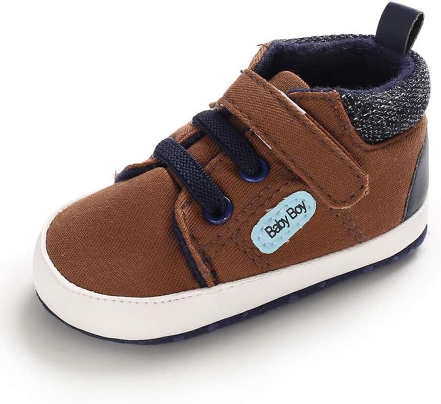 Zachte Anti-Slip Peuterschoenen voor Jongens Flexibele Loopschoenen met Klittenband