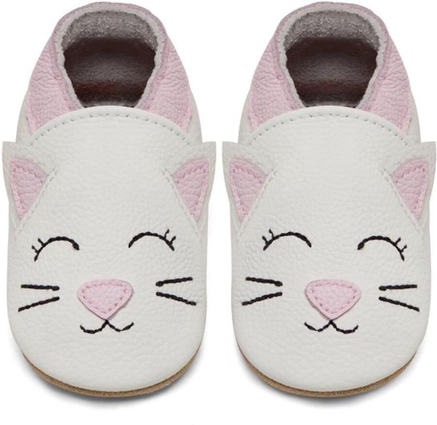 Zachte Baby Slofjes van Leer Eerste Babyschoentjes voor en