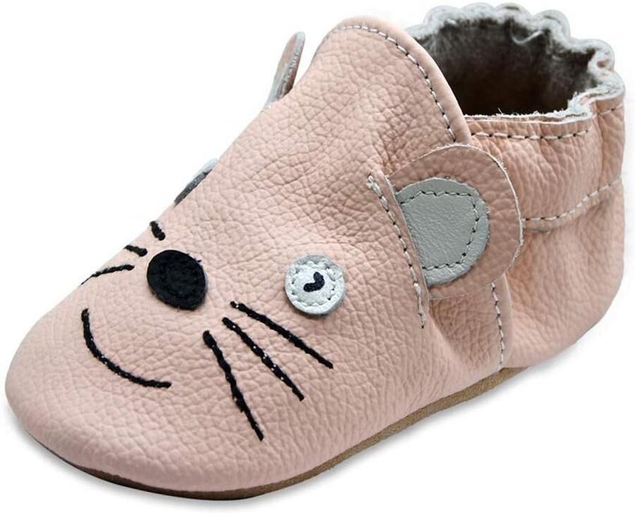 Zachte Babyschoenen Leer voor en Optimale Pasvorm voor Kruipen en Leren Lopen