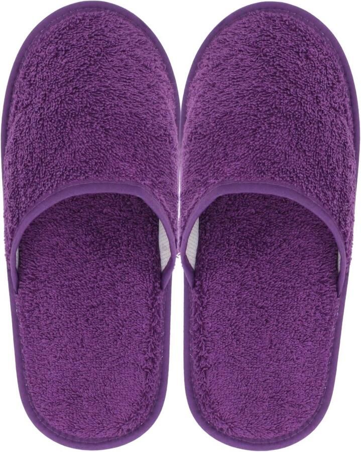 Zachte Bad- en Douche Slippers Paars Absorberend Comfortabel