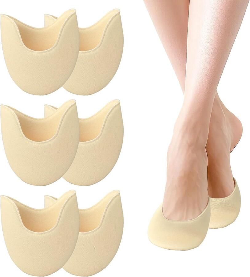 Zachte balletteenbeschermers voor pointe-schoenen ademend en antislip 3 paar voor optimale voetbescherming en comfort tijdens het dansen