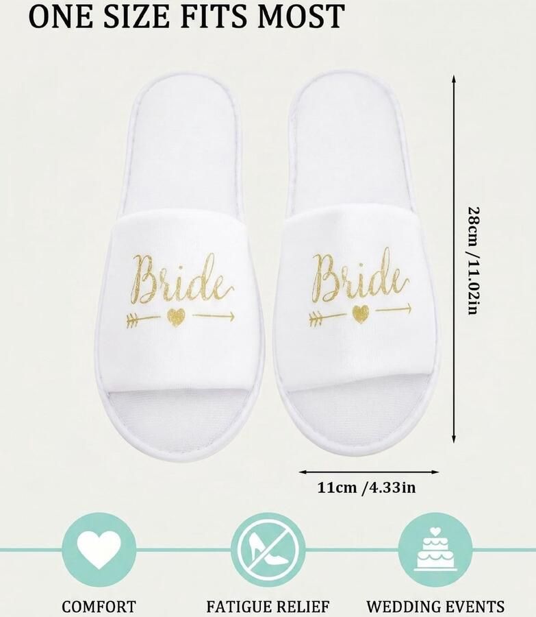 Zachte antislip bruidsslippers voor comfort en herstel perfect voor bruiloften en vermoeidheid verlichting