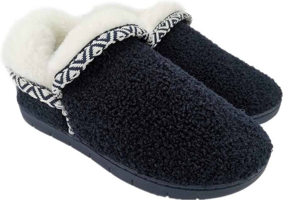 Zachte Dames Fuzzy Huisslippers met Traagschuim en Antislip Zool