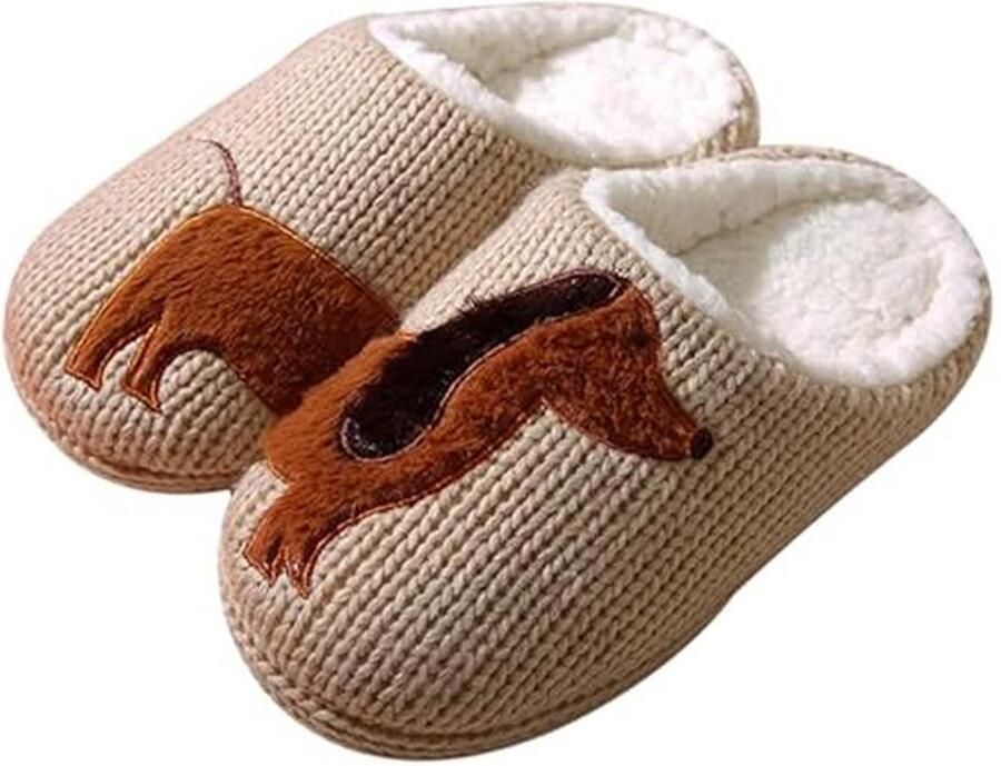 Zachte Damespantoffels van Traagschuim Pluizige Instappers met Antislip Onderzijde