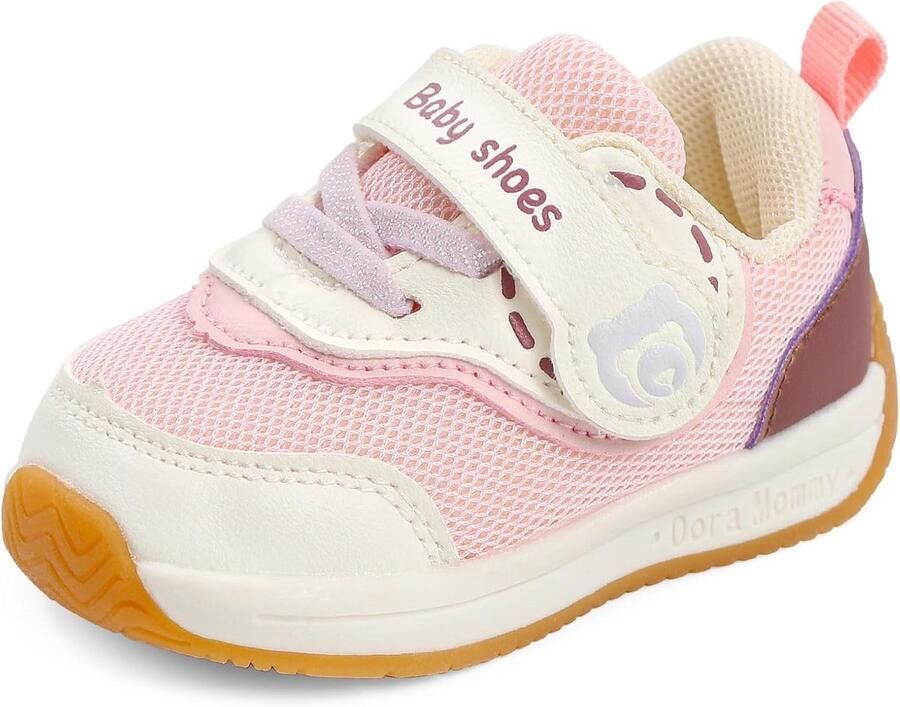 Zachte Eerste Loopschoenen Peuters Sneakers Antislip Roze