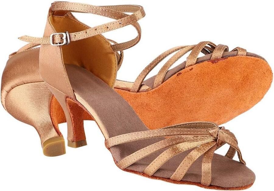 Zachte en Comfortabele Ballroom Dansschoenen voor Dames met Hak Ideaal voor Latin Dans en Oefeningen