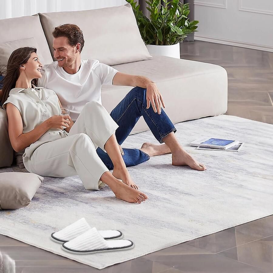 Zachte en Comfortabele Herbruikbare Hotel Slippers Antislip Spa Slippers met Dikke 9mm Zolen voor Gasten Perfect voor Feesten Zwembaden en Reizen
