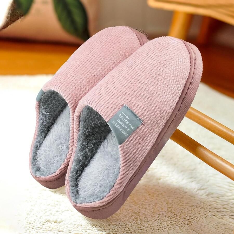 Zachte en Warme Pluche Slippers voor en Antislip Huisschoenen voor Binnen en Buiten