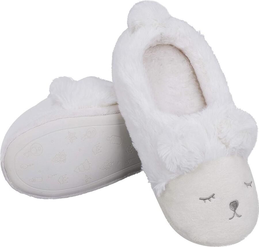 Zachte en Warme Pluche Slippers voor Dames Winter Slippers met Geheugenfoam en Schattige Dierenprint