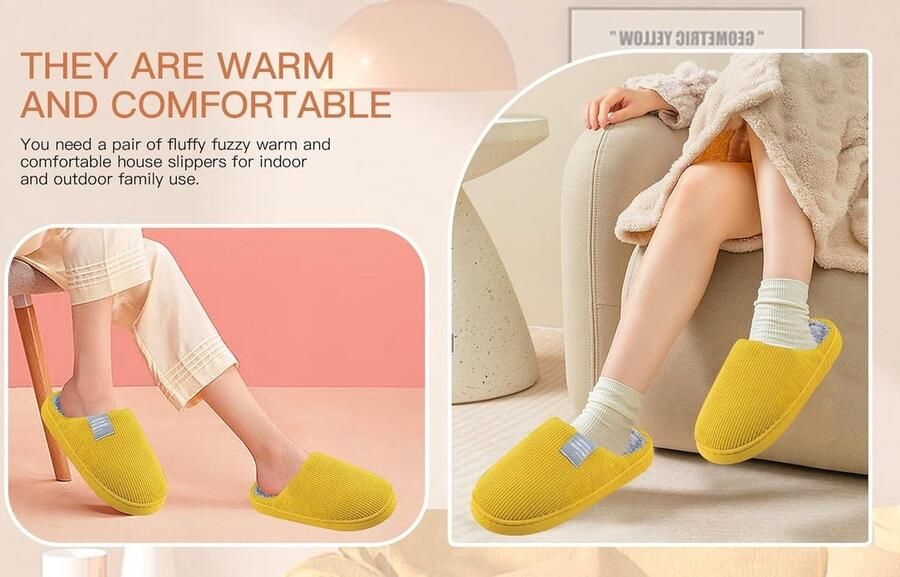 Zachte en Warme Slippers voor en Pluche Antislip Slippers voor Binnen en Buiten in de Winter