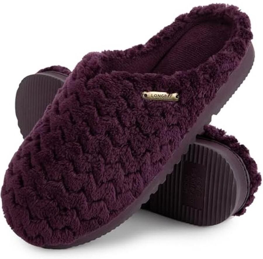 Zachte Flanellen Geheugen Foam Slippers voor Vrouwen Binnen en Buiten